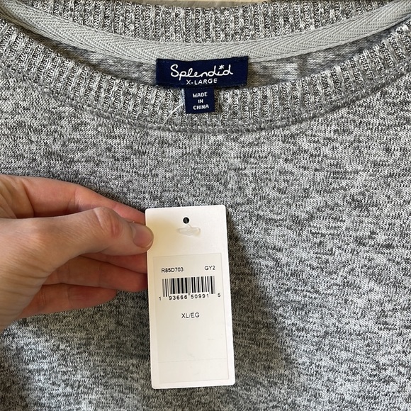 NWT Splendid Gray Leopard Hacci Pullover Jogger Pajama Set Size X-Large - Picture 5 of 14